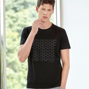 Light luxury high-end brand men's short sleeve T-shirt high-end mulberry silk sh